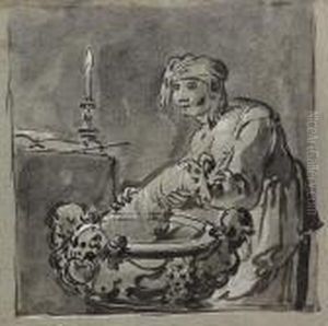 3 Blatter: Biblische Darstellungen by Leonaert Bramer