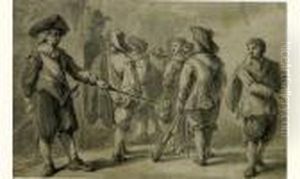 Compagnie De Soldats by Leonaert Bramer