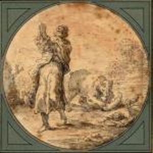 A Set Of 5 Drawings: Moses And
The Burning Bush; David Slaying The Bear; The Rape Of Ganymede And Two
Other Subjects by Leonaert Bramer