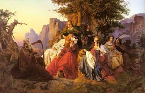 Der Barde Vor Der Königsfamilie (The Bard Before The Royal Family) by Anton Huxoll