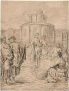 Market Scene by Leonaert Bramer
