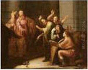 Moses Throws Aaron's Rod Before Pharaoh