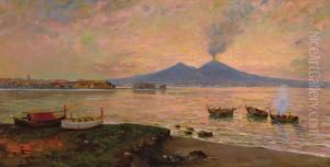 Fishing Boats In The Bay Of Naples