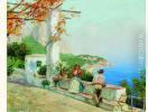 Galanterie Sous Une Pergola Dans Les Environs De Naples