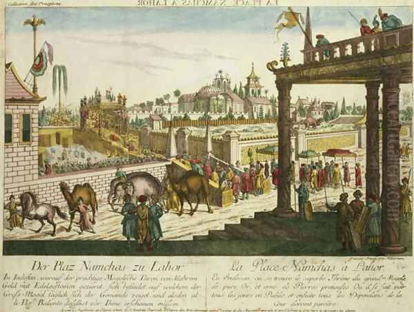Namchas Place in Lahore showing the golden throne of the Great Mogul Pakistan - view 1