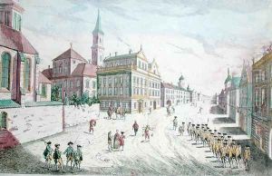 Rue des Recolets Quebec from Collection des Prospects by Franz Xavier Habermann