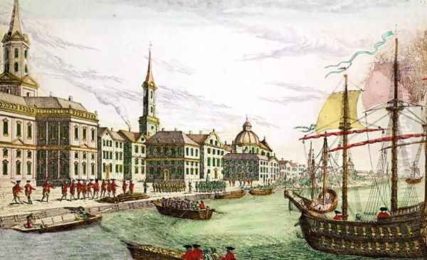 Disembarking of the English Troops at New York - view 1