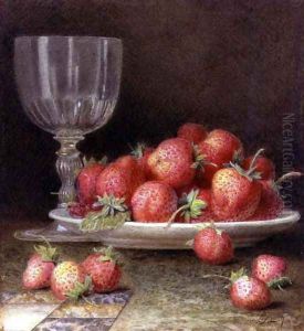 Strawberries and a Glass by William B. Hough