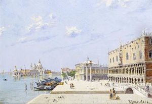 La Piazzetta; Palazzo Ducale, Venezia by Antonietta Brandeis