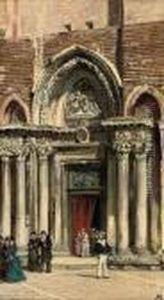 Leaving A Venetian Church by Antonietta Brandeis