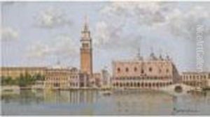 The Doge's Palace And The Campanile, Venice by Antonietta Brandeis