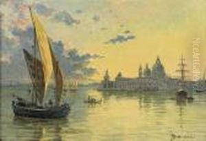 The Entrance To The Grand Canal At Dusk, Venice by Antonietta Brandeis