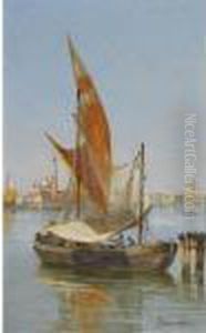 Fishing Boats In The Lagoon, Venice by Antonietta Brandeis
