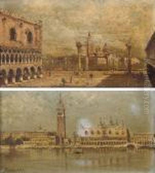 Piazza San Marco, Venice; And On The Lagoon Before Piazza San Marco, Venice - view 1