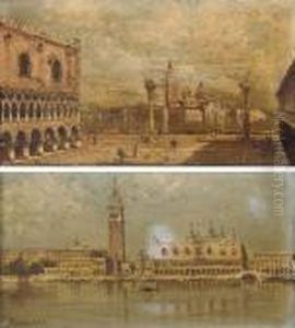 Piazza San Marco, Venice; And On The Lagoon Before Piazza San Marco, Venice by Antonietta Brandeis