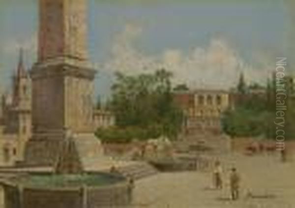 Auf Der Piazza Del Popolo In Rom. - view 1