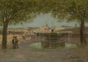 Veduta Dall' Accademia Di Francia, Roma. by Antonietta Brandeis