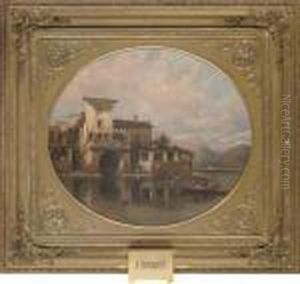 Arriving At A Villa On A North Italian Lake by Antonietta Brandeis