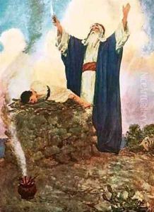 Abraham offering up Isaac by William Hatherell