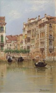 A View On A Canal In Venice by Antonietta Brandeis