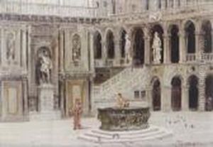 The Court Of The Ducal Palace, Venice by Antonietta Brandeis