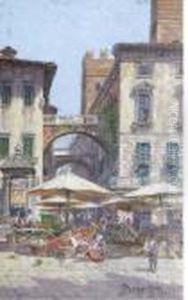 A Fruit Market, Verona by Antonietta Brandeis