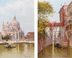 A Pair Of Venetian Views: Santa Maria Della Salute; Palazzo Albrizzi