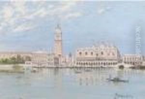 The Piazza San Marco And The Doge's Palace, Venice by Antonietta Brandeis