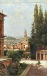 A View Of The Boboli Gardens
Oil On Board by Antonietta Brandeis