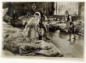The heroine of Fifty Years Ago Miss Florence Nightingale in the Hospital at Scutari by William Hatherell