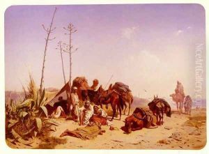 Mittagruhe In Algier (Noon Rest in Algiers) by Theodore Horschelt