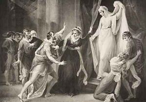 A chapel in Paulinas house Act V Scene III from The Winters Tale from The Boydell Shakespeare Gallery by William Hamilton