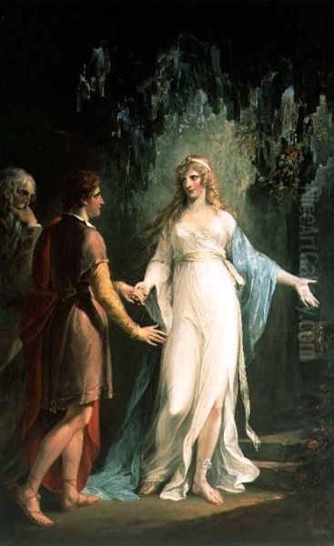 Calypso receiving Telemachus and Mentor in the Grotto - view 1