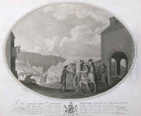 The Brown Linen Market at Banbridge in the County of Antrim plate VIII of The Linen Manufactory of Ireland - view 1