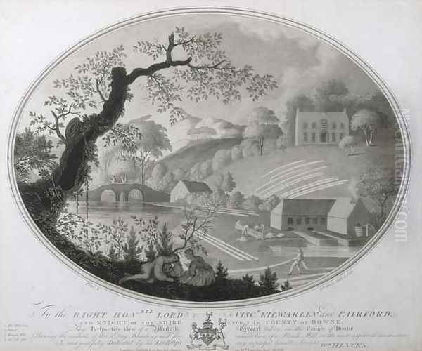 Perspective View of a Bleach Green taken in the County of Downe plate X of The Linen Manufactory of Ireland - view 1