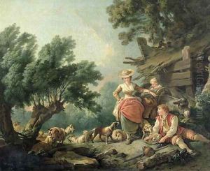 Pastoral Scene by Jean-Baptiste Huet