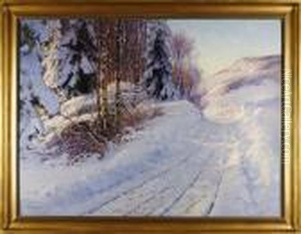 Vinterlandskapmed Vag - view 1
