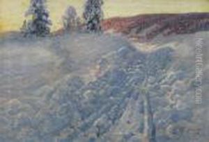 Vinterlandskap by Carl Brandt