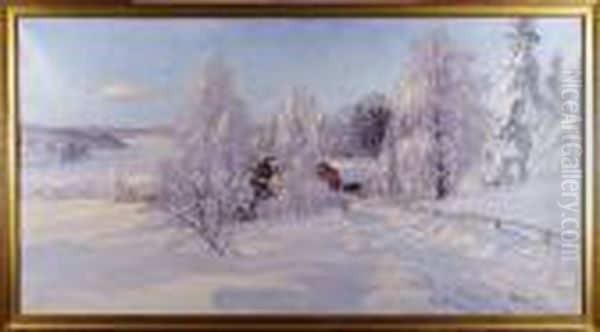 Vinterlandskap I Solljus - view 1