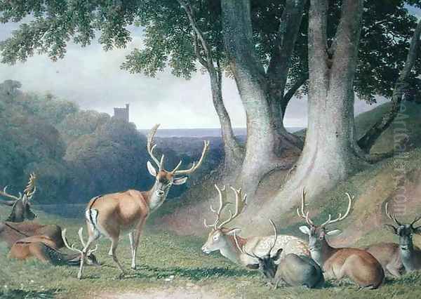 Landscape with Deer - view 1