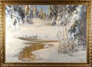 Vinterlandskap by Carl Brandt