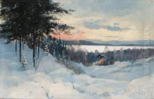 Vinterlandskap by Carl Brandt