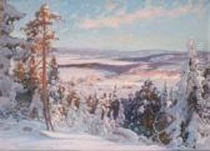 Vinterlandskap by Carl Brandt