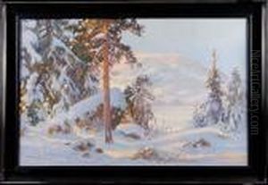 Vinterlandskap by Carl Brandt