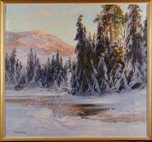 Vinterlandskap by Carl Brandt