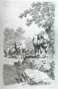 Title Page for Cattle in Groups for the embellishment of Landscape by Robert Hills