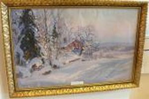 Vinterlandskap. Vinterlandskap.