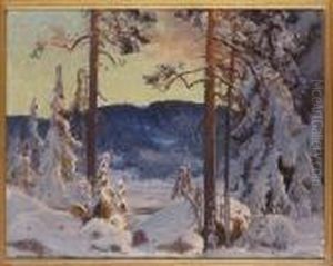 Skymningslandskap by Carl Brandt