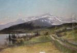 Brandt, Pastell, Fjallandskap, 70x102. 1894 by Carl Brandt