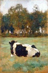 A Cow in the Meadow by Thomas Ludwig Herbst